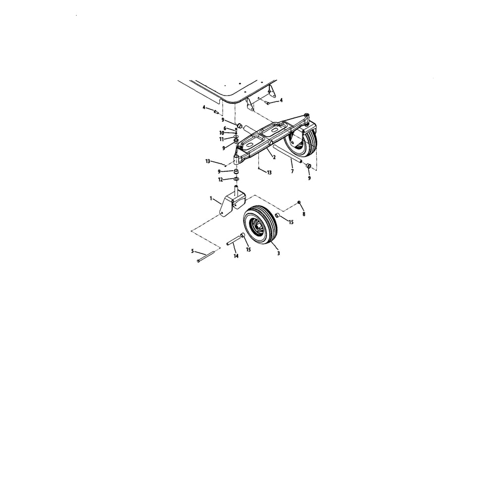 Front Axle, 50" & 54" Decks Diagram and Parts List for RZTSERIES  Cub Cadet Lawn Tractor
